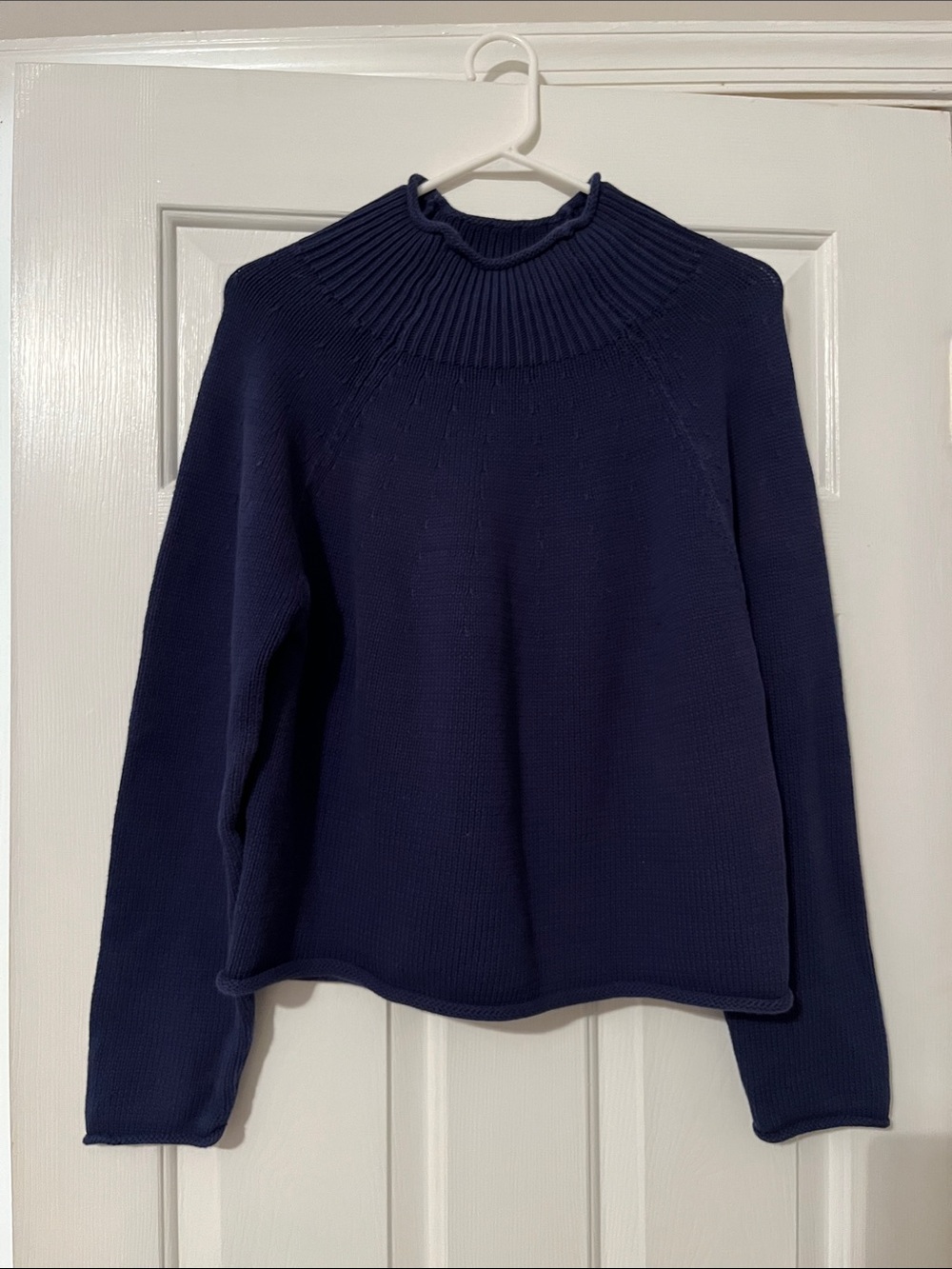 J. Crew Factory Navy Roll-Neck Pullover